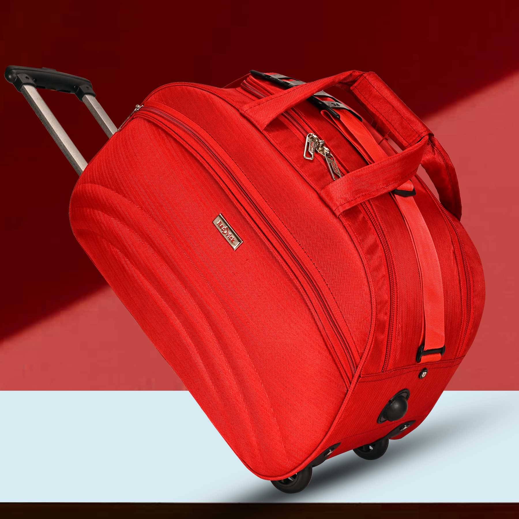     			Red vick 60 Ltrs Red Polyester Duffle Trolley