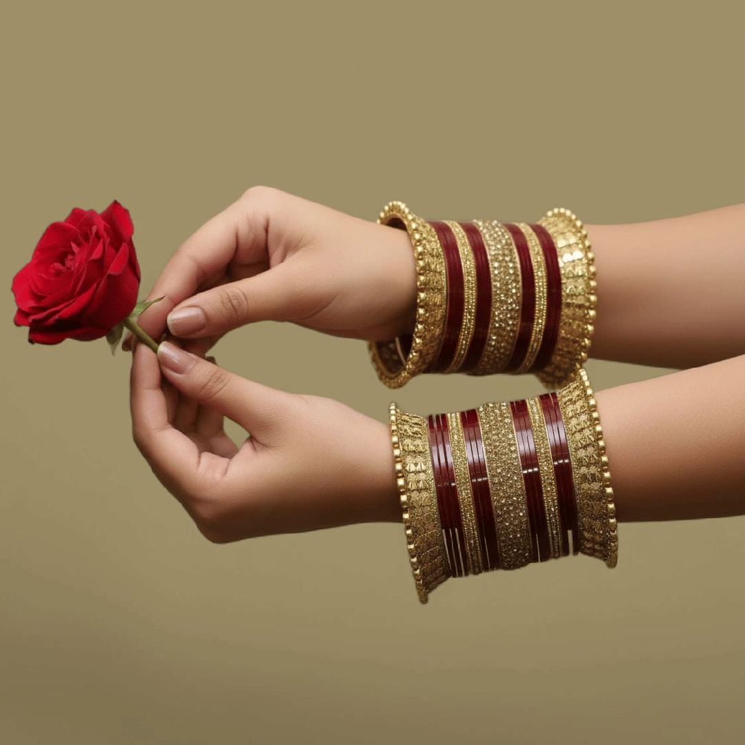     			S. Nisha Bangle Supplier Maroon Bangle Set ( Pack of 1 )