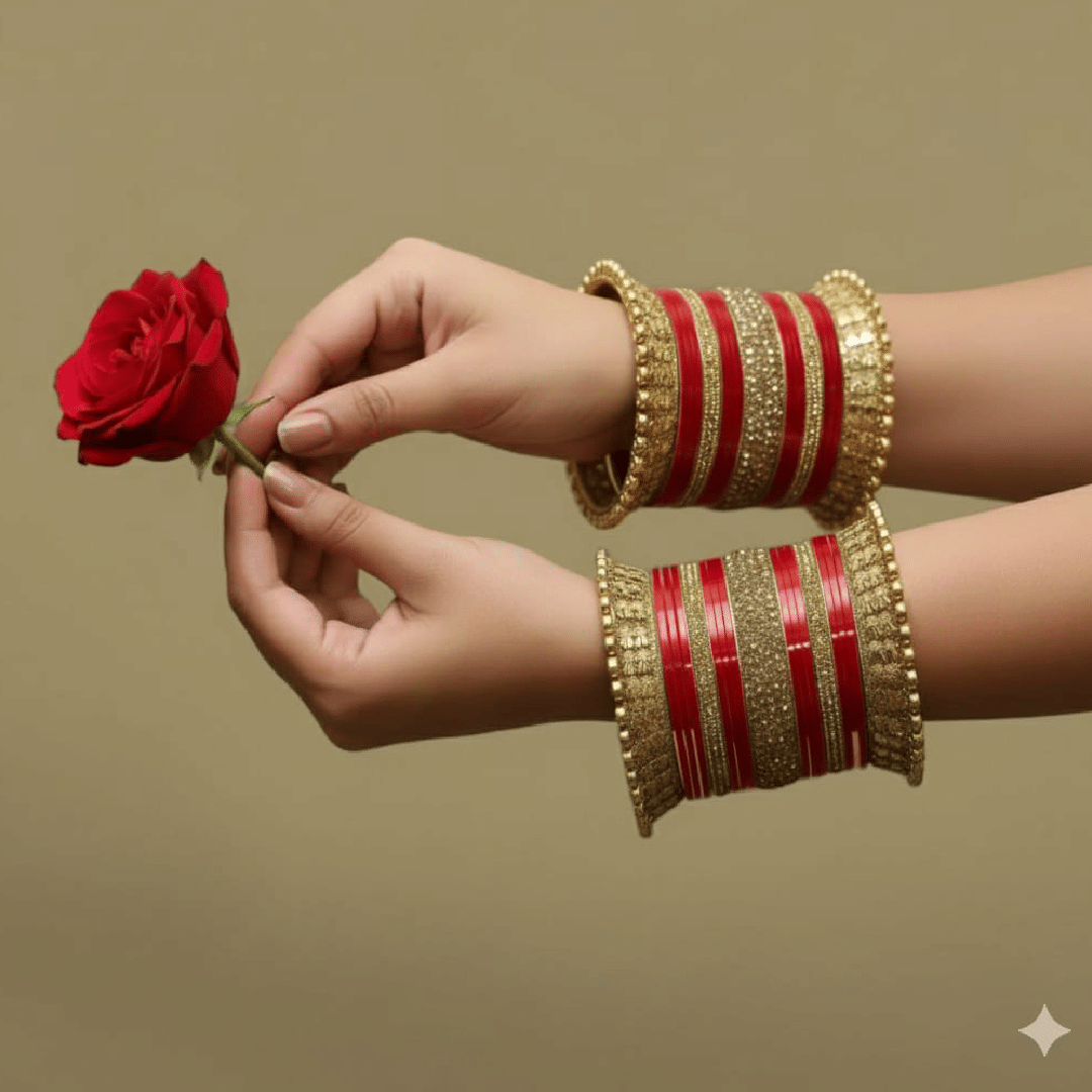     			S. Nisha Bangle Supplier Red Bangle Set ( Pack of 1 )