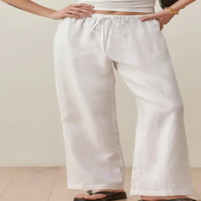     			SIDDHO HUM Women Cotton Wide Leg Trousers ( Wine )