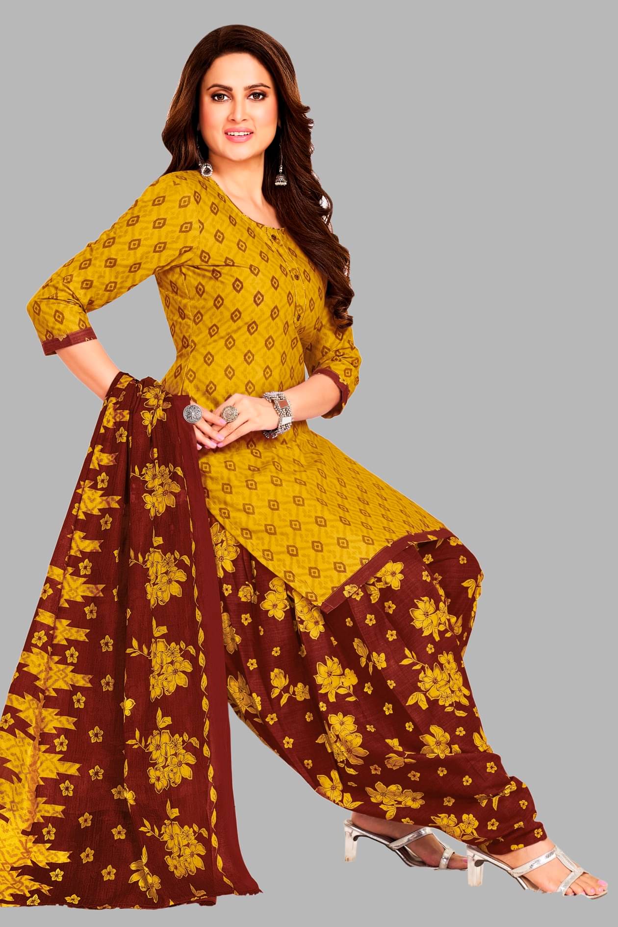 SIMMU Women Cotton Printed Straight Kurti With Patiala Salwar ( Yellow ) SIMMU Women Cotton Printed Straight Kurti With Patiala Salwar ( Yellow )
