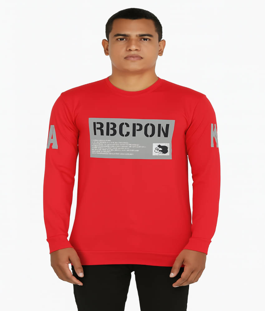     			Stelino Men Cotton Blend Regular Fit Self Design T-Shirt ( Red )
