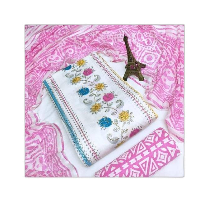     			Generic Women Unstitched Dress Material ( Multicolor )
