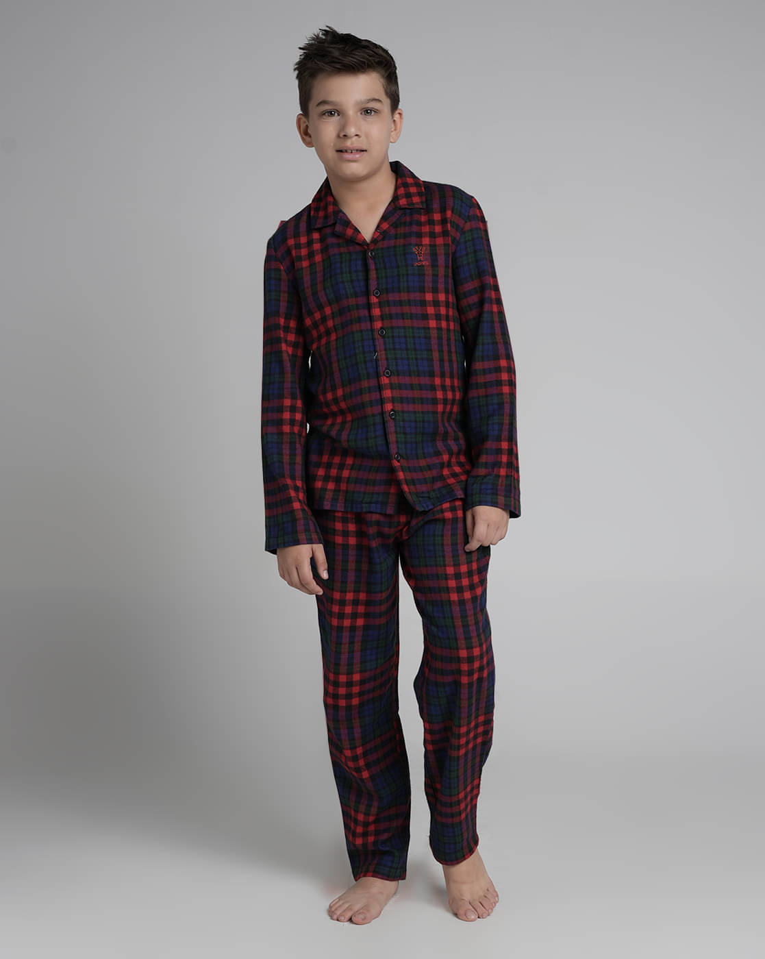     			Under Fourteen Only Pack of 1 Boys 100% Cotton Nightsuit Set ( Red )