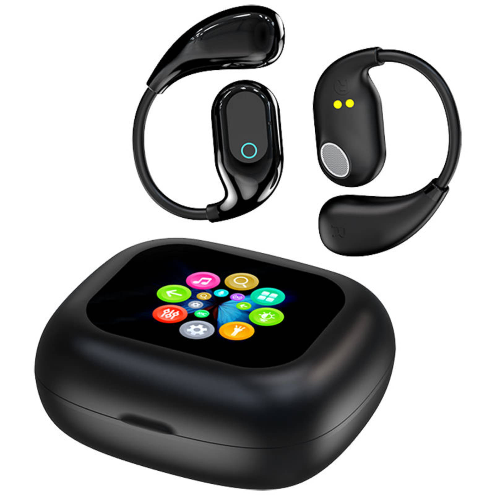     			VERONIC MG7 Open-Ear Sport Headphones with LCD Touch Screen, Deep Bass & Crystal-Clear Treble, Secure & Lightweight Design for All Sports, Advanced BT 5.4, Wide Compatibility, One-Step Pairing, IPX5 Water Resistance, Clear Call Noise Cancellation,