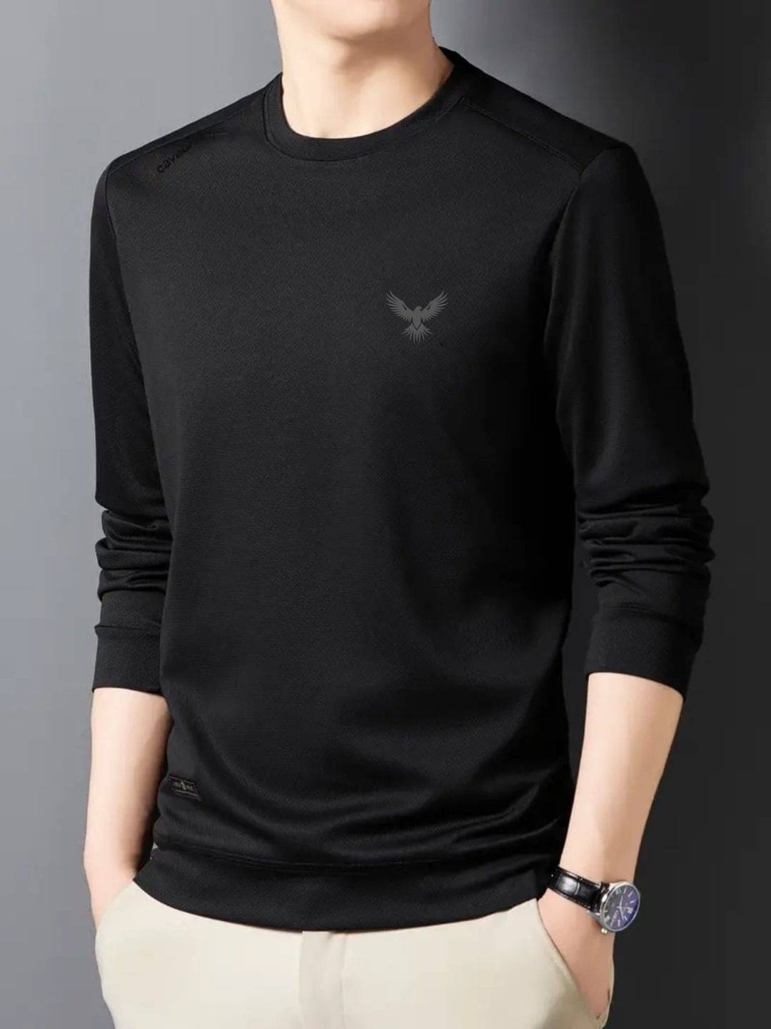 Vaamsi Fleece Round Neck Men's Sweatshirt - Black ( Pack of 1 ) Vaamsi Fleece Round Neck Men's Sweatshirt - Black ( Pack of 1 )