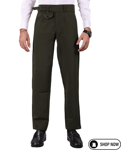     			Woozie Regular Men's Formal Trouser - Olive Green ( Pack of 1 )