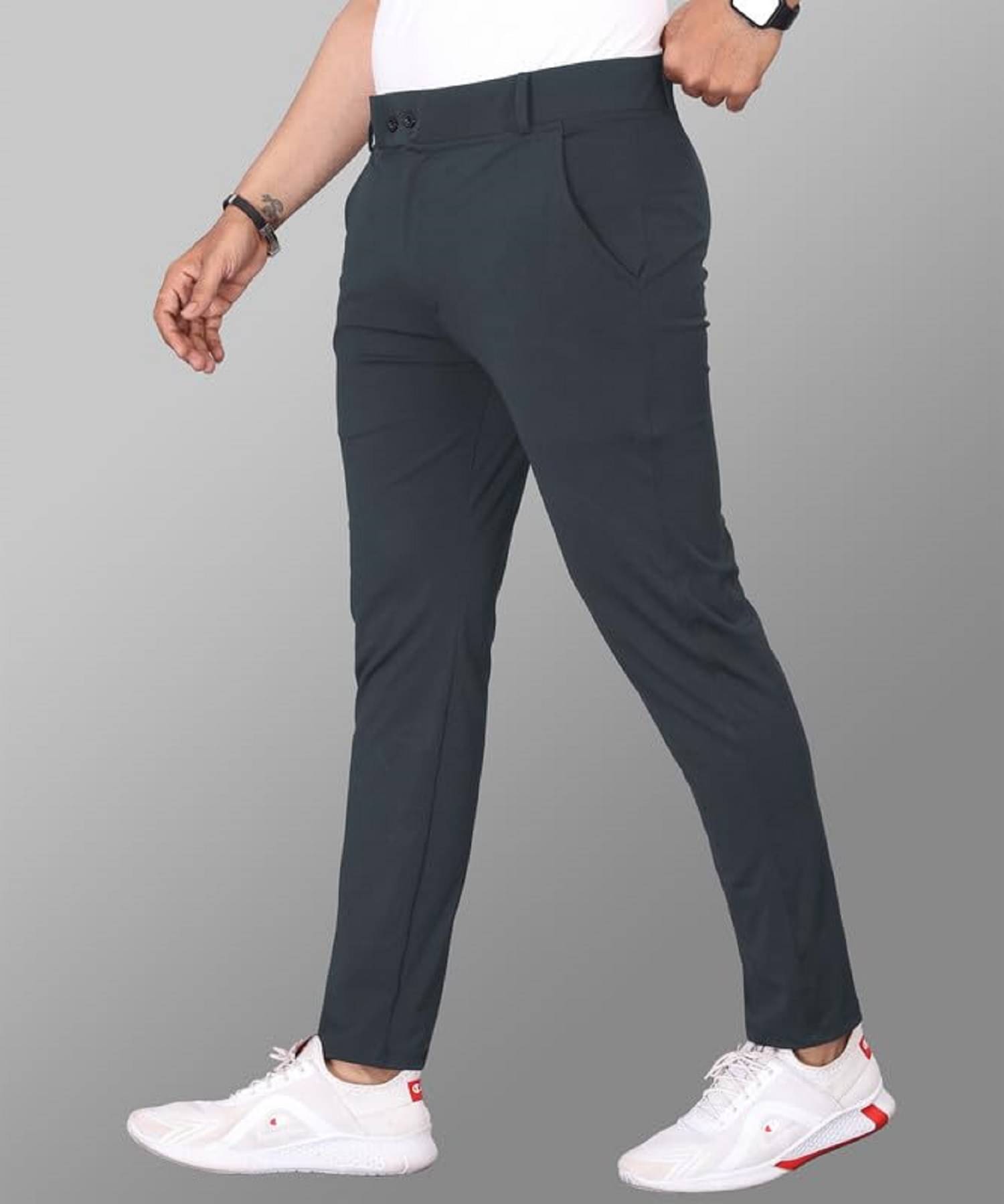     			Woozie Regular Men's Trouser - Dark Grey ( Pack of 1 )