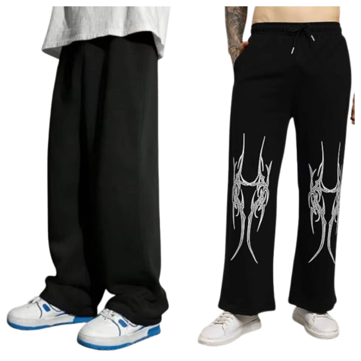     			attitude start of fashion Black Lycra Men's Joggers ( Pack of 2 )