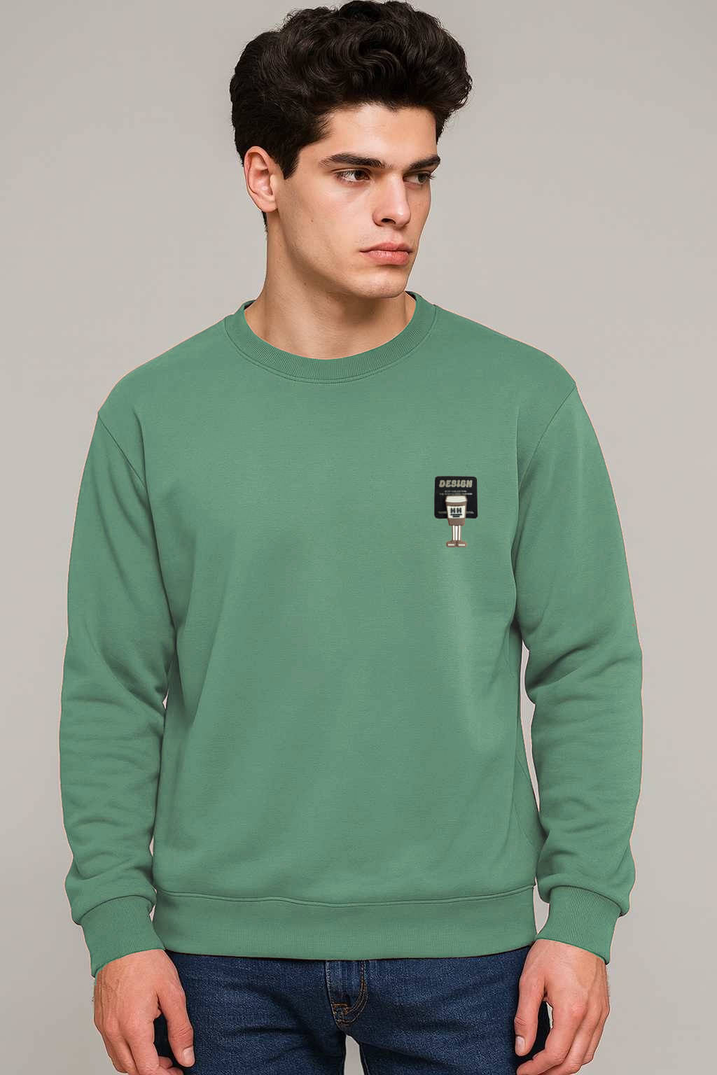     			freaks Woollen Round Neck Men's Sweatshirt - Sea Green ( Pack of 1 )