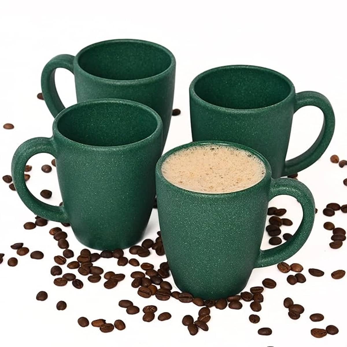 iview kitchenware Tea/Milk/Chai/Coffee Plastic Coffee Mug 300 mL ( Pack of 4 )