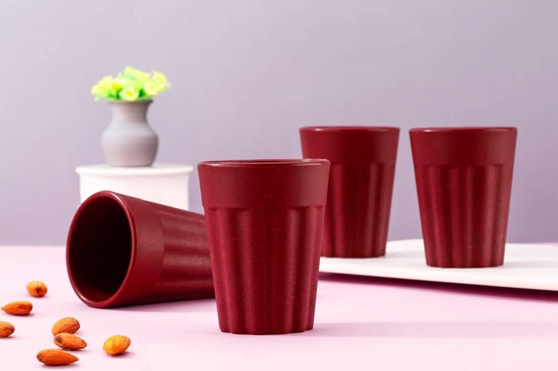 iview kitchenware Tea/Milk/Coffee/Chai Cup Solid Plastic Tea Cup 120 ml ( Pack of 4 )