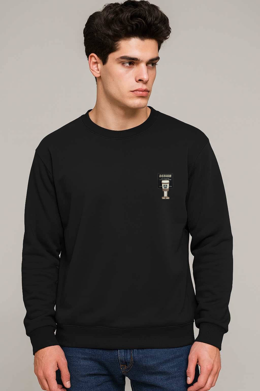     			nikline Woollen Round Neck Men's Sweatshirt - Black ( Pack of 1 )