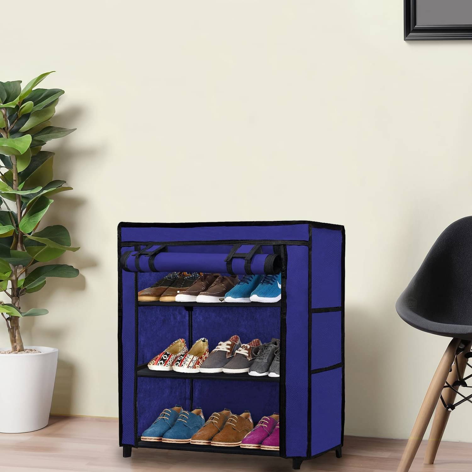     			3-Layer Blue Shoe Organizer – Sturdy & Dust-Proof