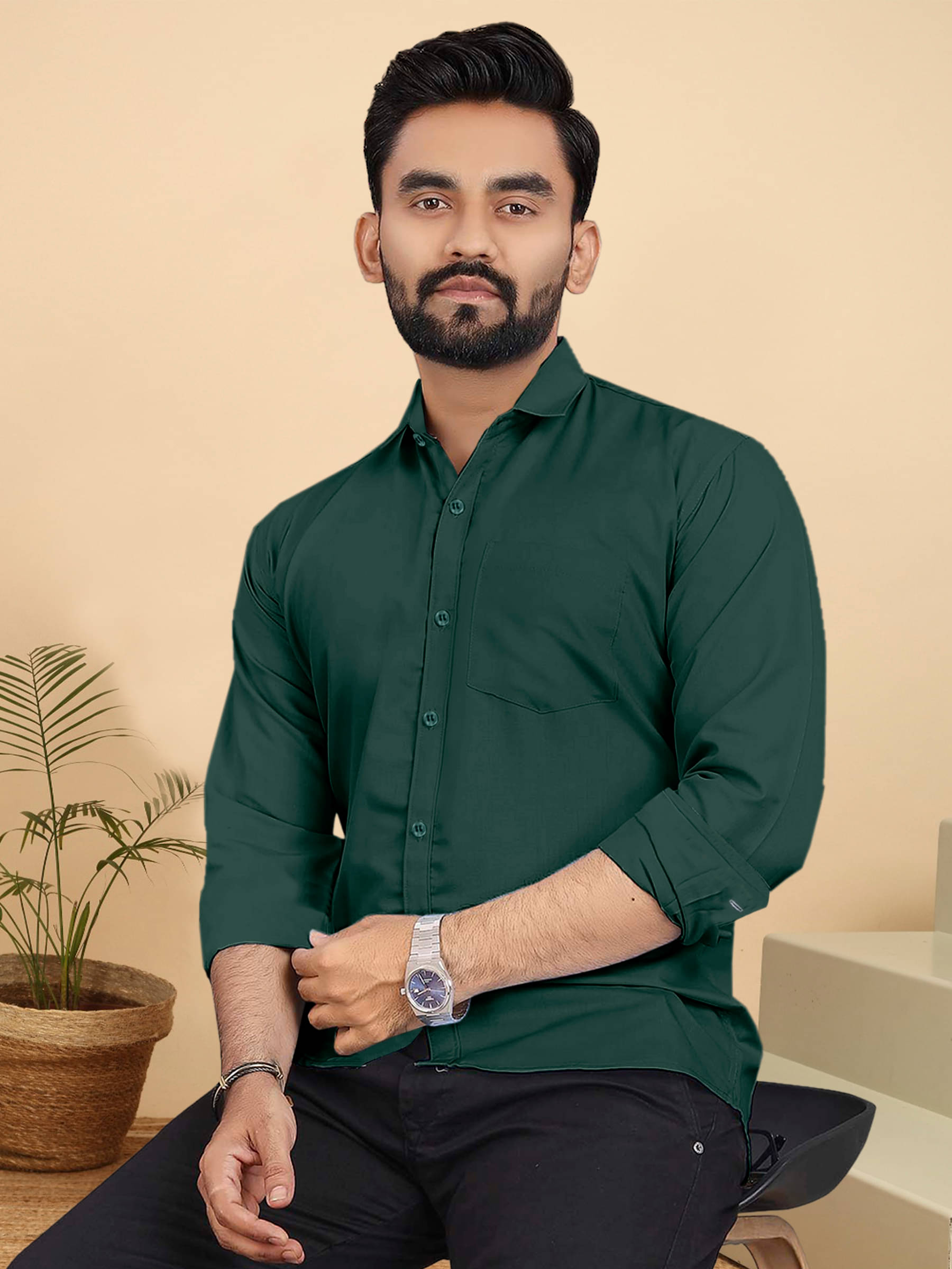 ALY JH0N Cotton Regular Fit Full Sleeves Men's Formal Shirt - Mint Green ( Pack of 1 ) ALY JH0N Cotton Regular Fit Full Sleeves Men's Formal Shirt - Mint Green ( Pack of 1 )