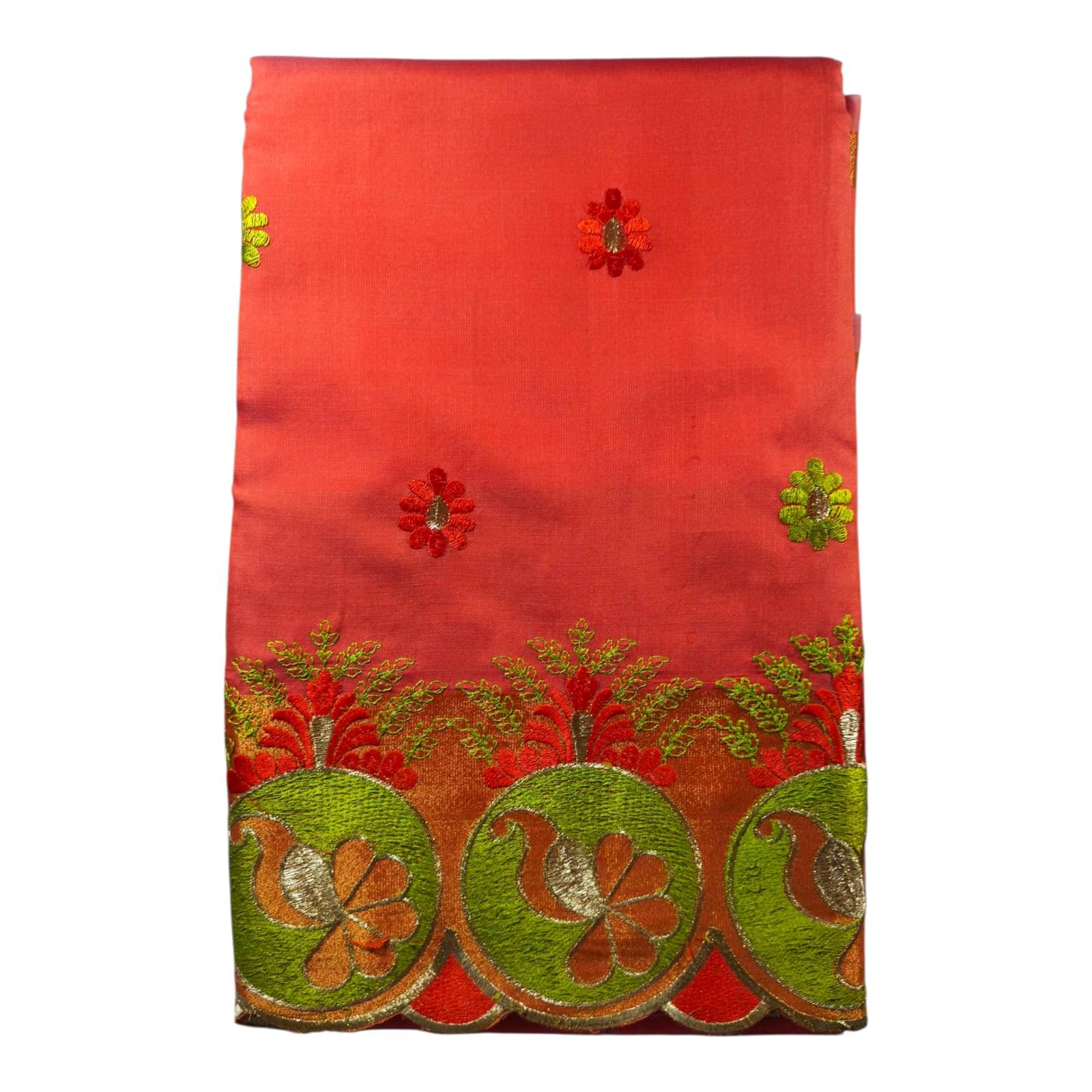    			Anaya Saree Cotton Self Design Bandhani Sarees With Unstitched Blouse Piece ( Orange )