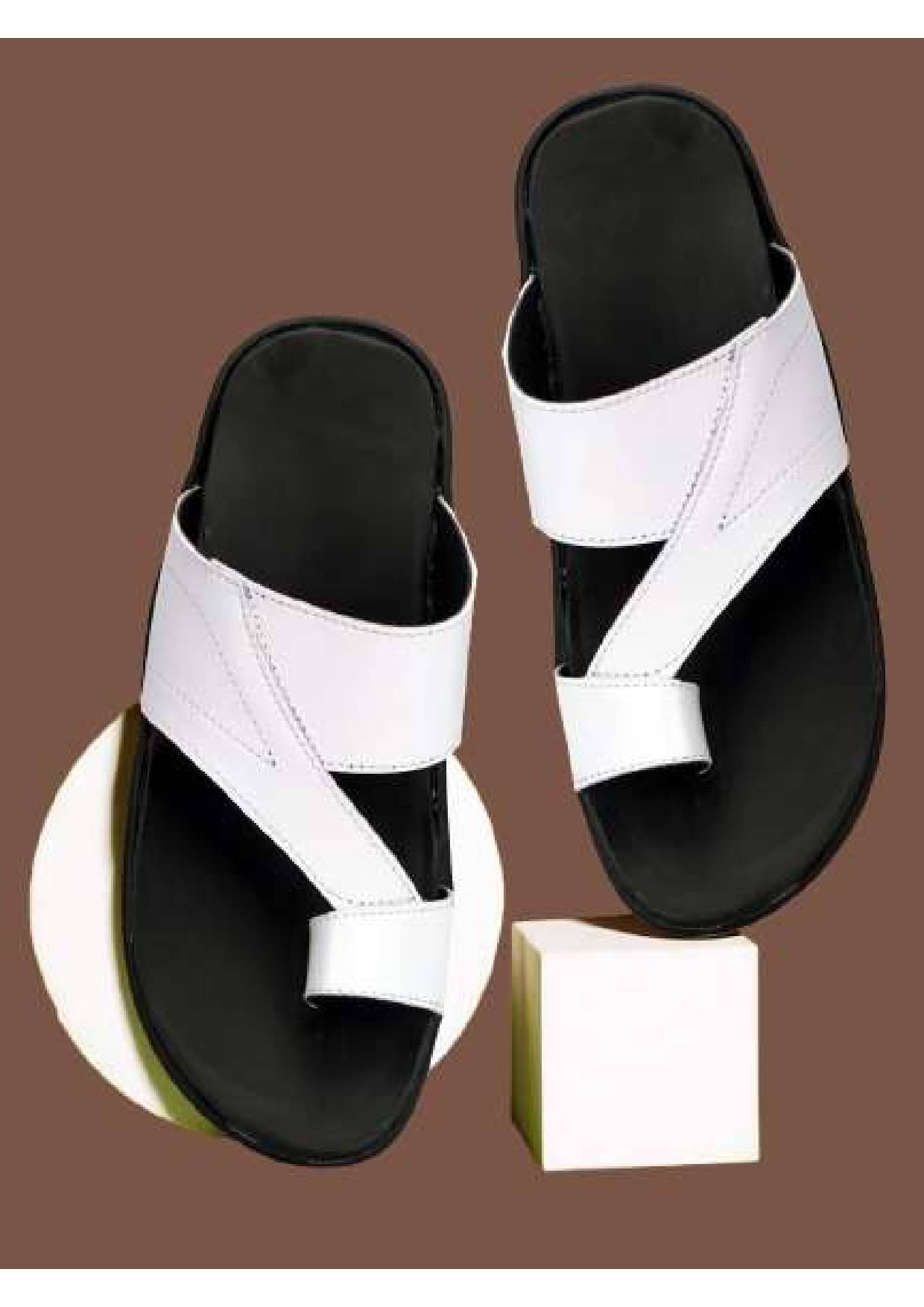     			Buxton - White Men's Sandals