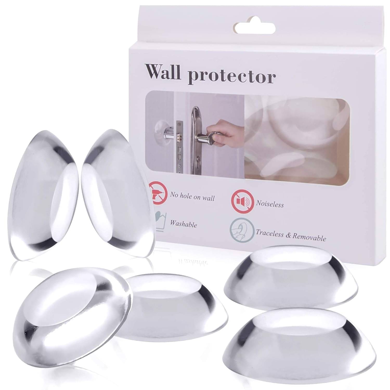 Clear Rubber PU Door Knob Stopper, Silicone Cabinet Bumpers, Self Adhesive Wall Protector, Door Stop Cushion Pads, Drawer Bumper, Anti-Collision Rubber Stopper, Transparent Door Guard, Noise Dampening Pads for Home. Clear Rubber PU Door Knob Stopper, Silicone Cabinet Bumpers, Self Adhesive Wall Protector, Door Stop Cushion Pads, Drawer Bumper, Anti-Collision Rubber Stopper, Transparent Door Guard, Noise Dampening Pads for Home.