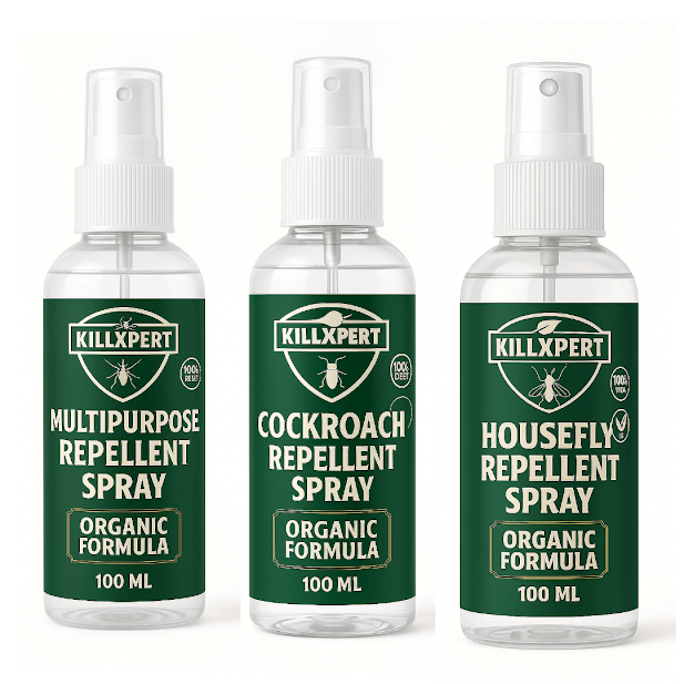     			Cockroach, House Fly & Multipurpose Spray Combo | Herbal Home Insect Repellent Pack | 100ml Each (Pack of 3)