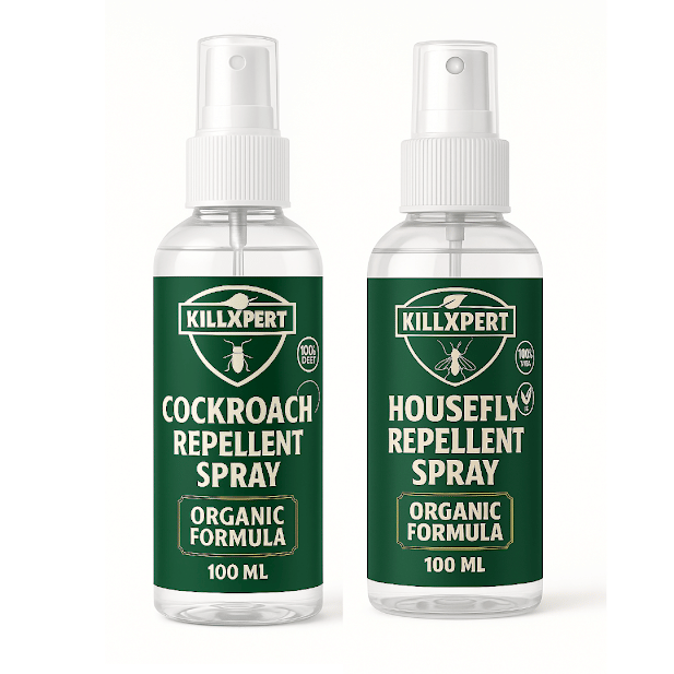     			Cockroach & House Fly Spray Combo | Herbal Kitchen Insect Repellent Pack | 100ml Each (Pack of 2)