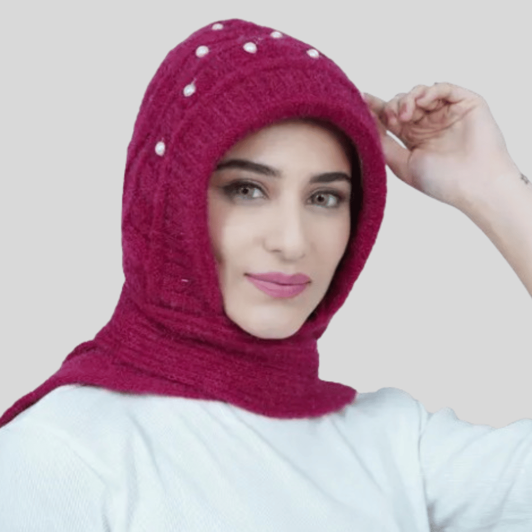     			EKRAES MALOSAHA Maroon Woollen Women's Cap ( Pack of 1 )