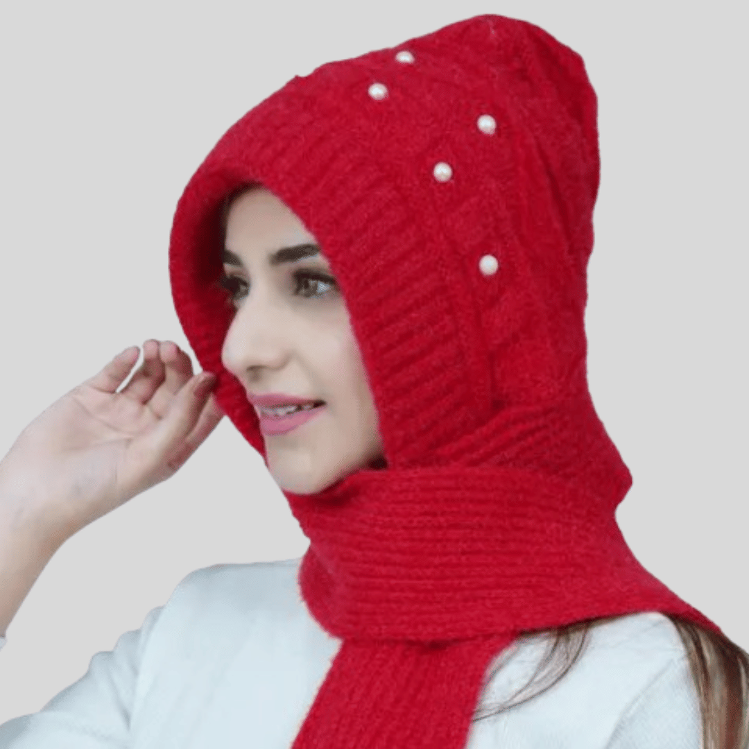     			EKRAES MALOSAHA Red Woollen Women's Cap ( Pack of 1 )