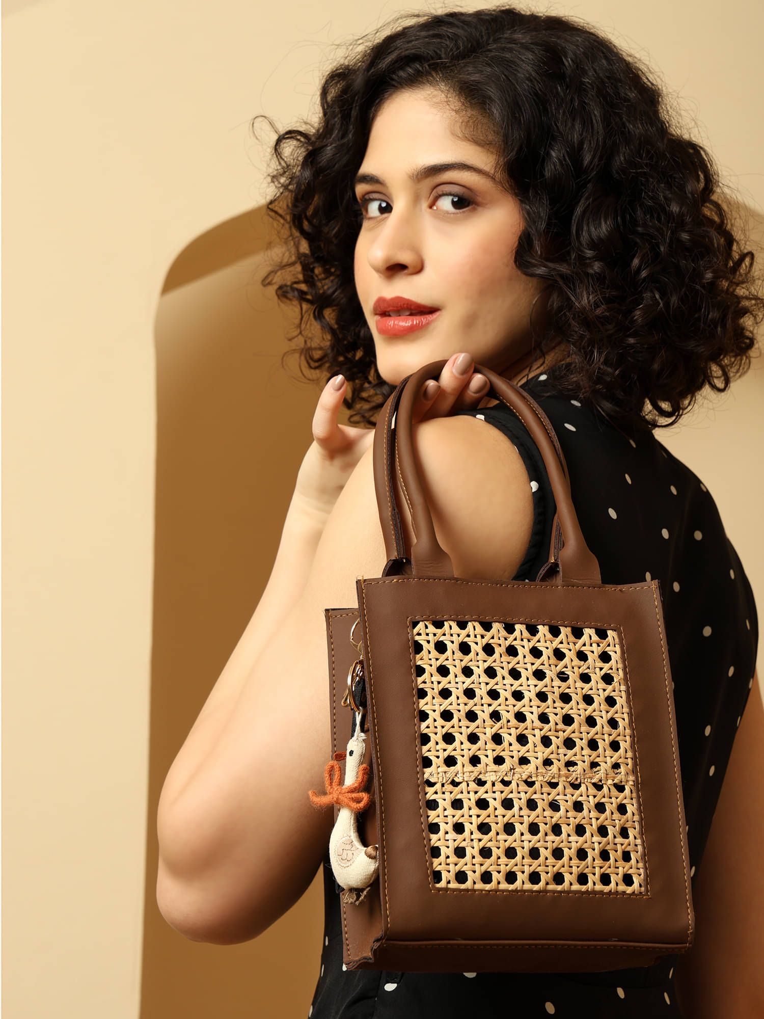     			ENSAC Sling Bag Rexin Set of 1 ( Brown )