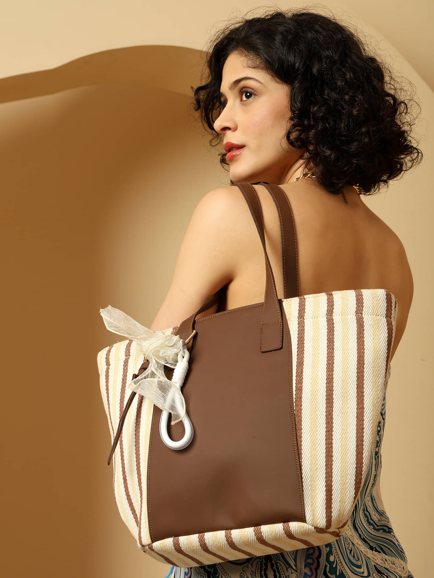     			ENSAC Tote Bag Canvas Set of 1 ( Yellow )