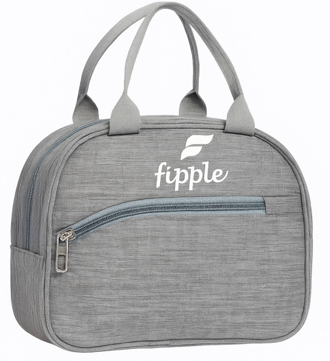     			FIPPLE Grey Canvas Lunch Bag Pack of 1
