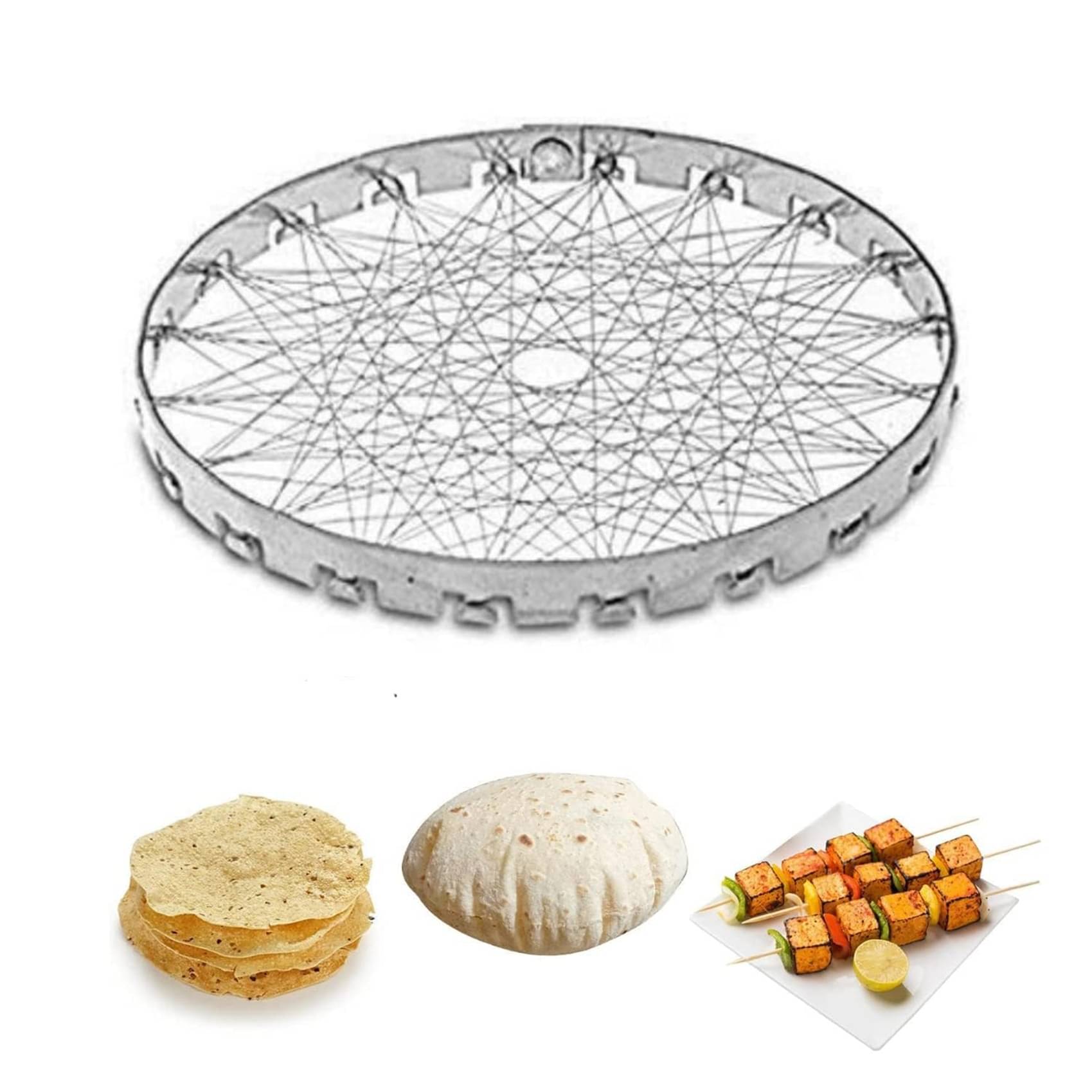     			Gas Stove Stand Round Burner Stand, Glass top Gas Saver Jail Home Stove Mini Tandoor, Tandoor Channi, Grill Jalli, Barbeque Net, LPG Saver A Must for Every Home