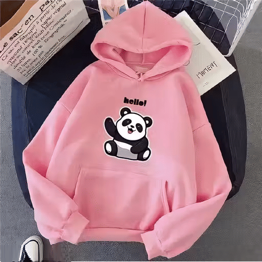     			Generic Women Fleece Hooded Sweatshirt For Light Winters ( Peach )