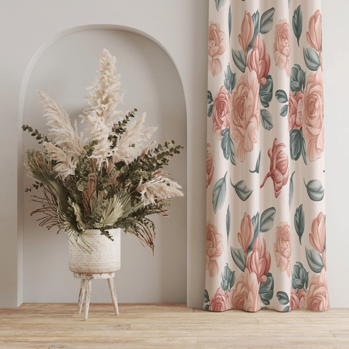     			JV Creation Abstract Room Darkening Eyelet Curtain 7 ft ( Pack of 1 ) - Multicolor