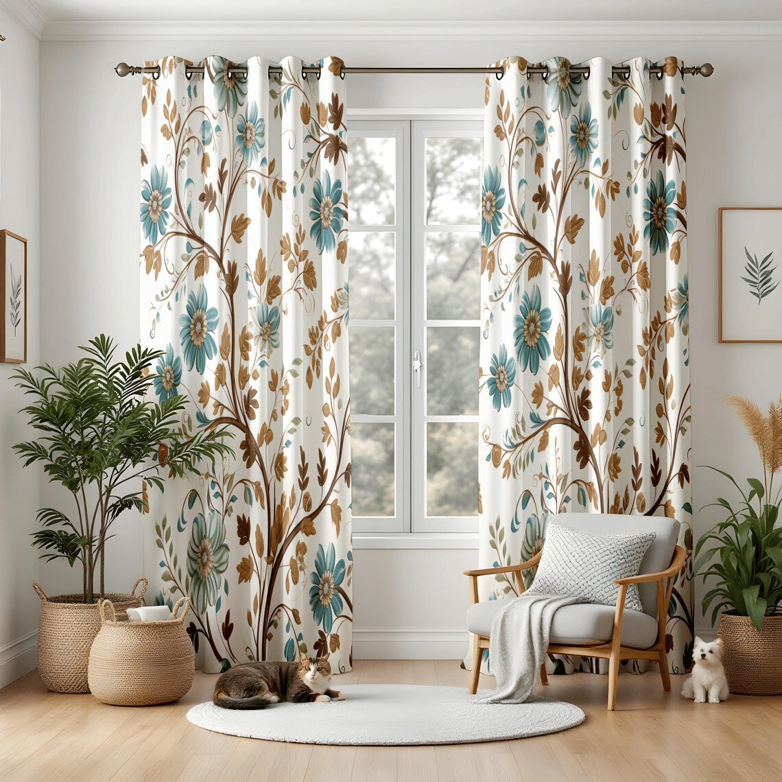 JV Creation Abstract Room Darkening Eyelet Curtain 7 ft ( Pack of 1 ) - Multicolor JV Creation Abstract Room Darkening Eyelet Curtain 7 ft ( Pack of 1 ) - Multicolor