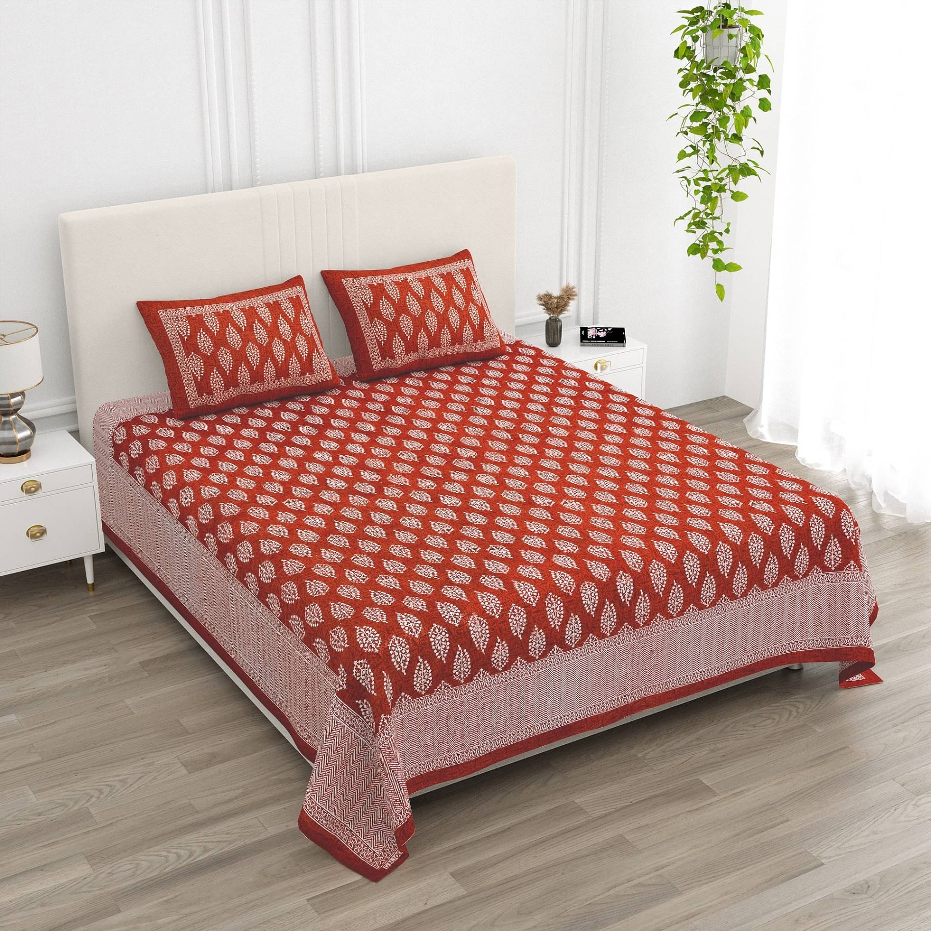K.D.PRINTS Cotton 1 Double King Bedsheet with 2 Pillow Covers ( Multicolor ) K.D.PRINTS Cotton 1 Double King Bedsheet with 2 Pillow Covers ( Multicolor )