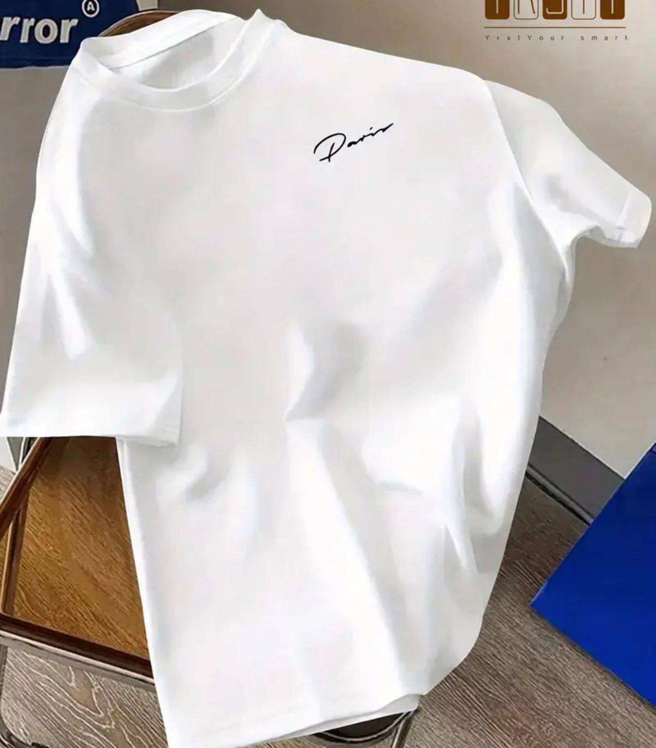     			KM Men Cotton Blend Regular Fit Printed T-Shirt ( White )