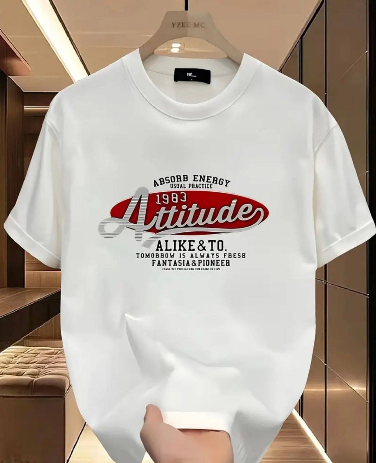 KM Men Cotton Blend Regular Fit Printed T-Shirt ( White ) KM Men Cotton Blend Regular Fit Printed T-Shirt ( White )