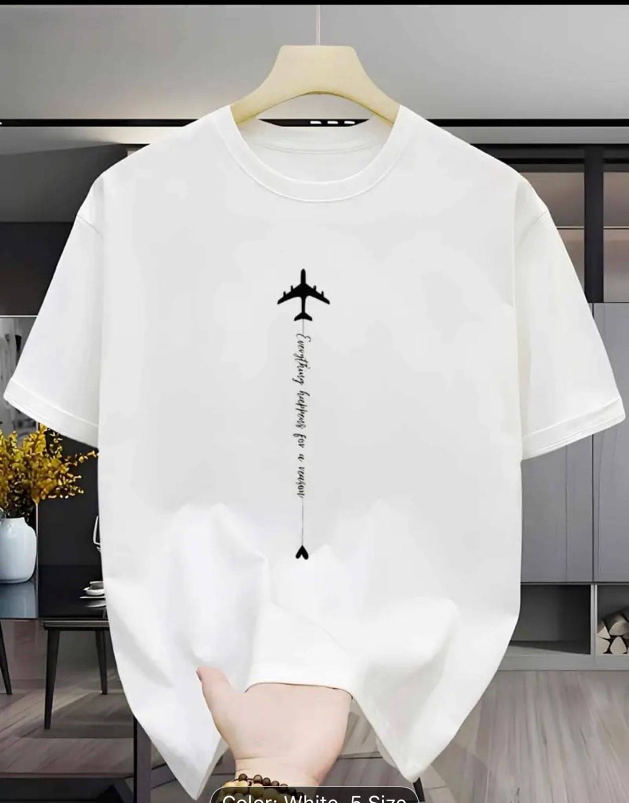 KM Men Cotton Blend Regular Fit Printed T-Shirt ( White ) KM Men Cotton Blend Regular Fit Printed T-Shirt ( White )