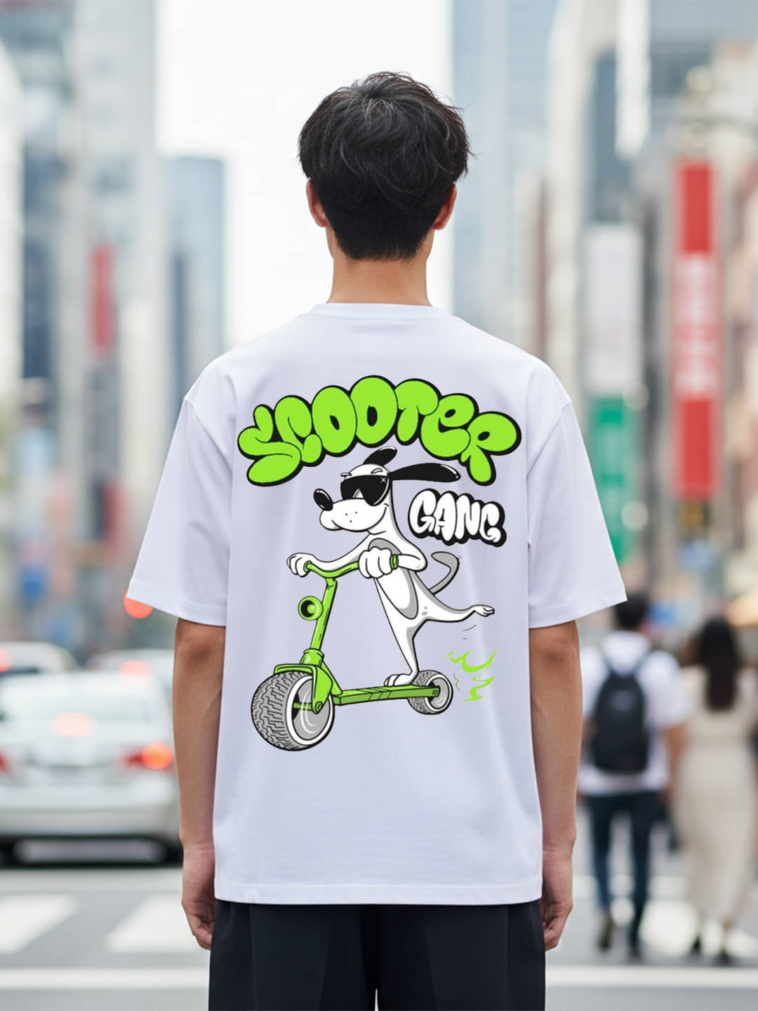 Kanhuzzz Men Cotton Oversized Fit Printed T-Shirt ( White )     			Kanhuzzz Men Cotton Oversized Fit Printed T-Shirt ( White )