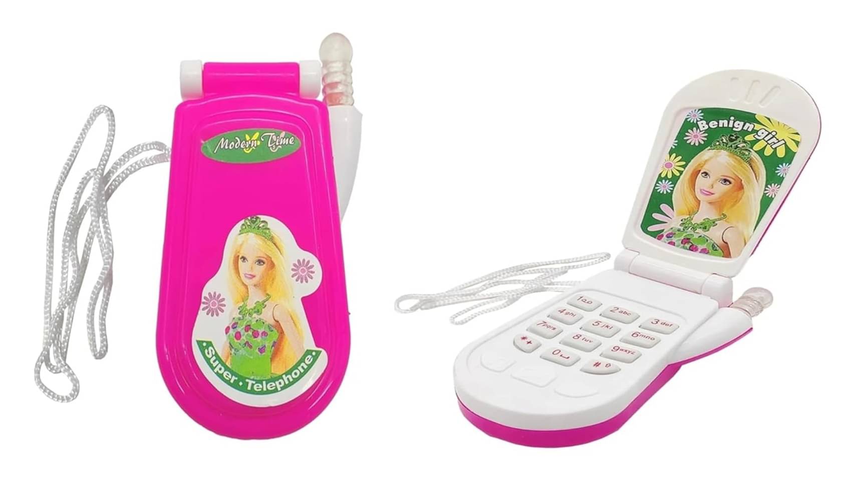     			Kids Mobile Phone Toy Phone for Kids Mobile Toy Toddlers with Music, Ringtones, Lights Barbie Mobile for Kids, Blinking Light Music, Open Flip Phone Toy. (Pack of 1)