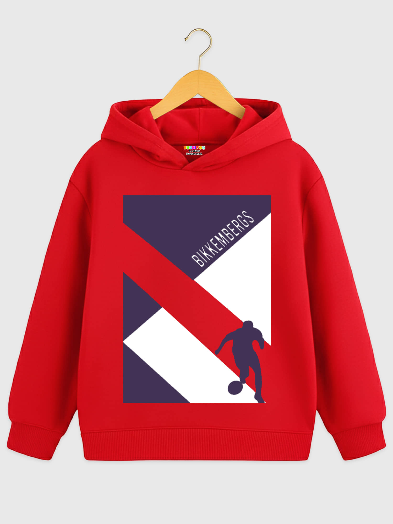 Kuchipoo Pack of 1 Boys Fleece Sweatshirt ( Red )