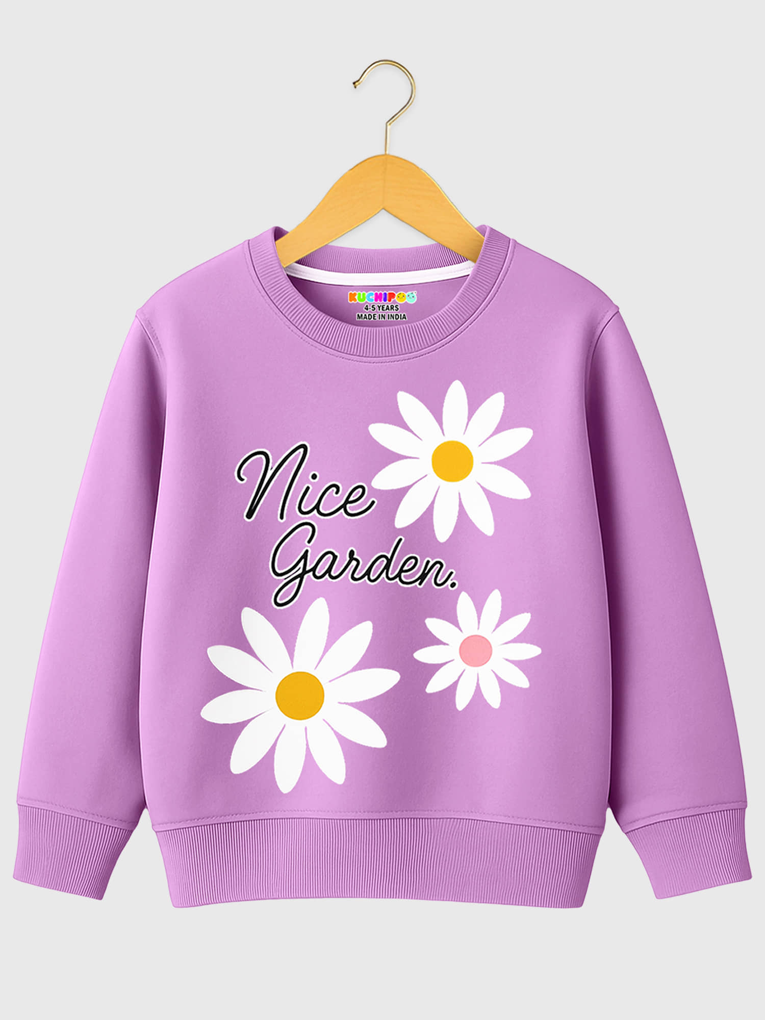 Kuchipoo Pack of 1 Girls Fleece Sweatshirt ( Violet )