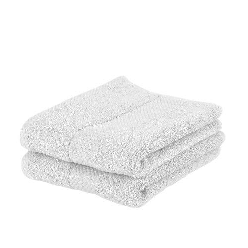 LOVIO STORE Cotton Solid Face Towel Below 300 GSM ( Pack of 2 ) - White LOVIO STORE Cotton Solid Face Towel Below 300 GSM ( Pack of 2 ) - White