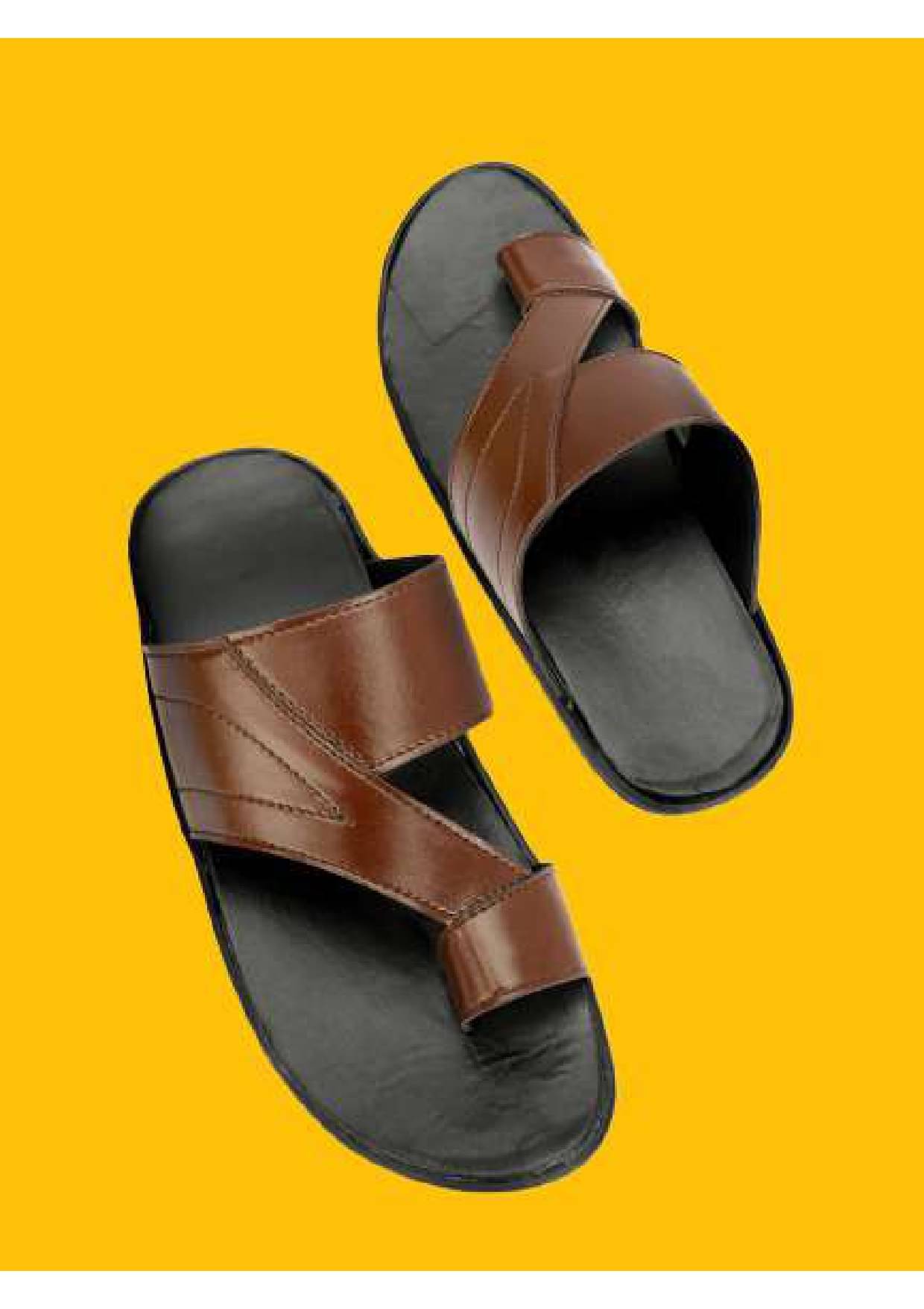     			LYO EAGER Brown Men's Slide Flip Flop