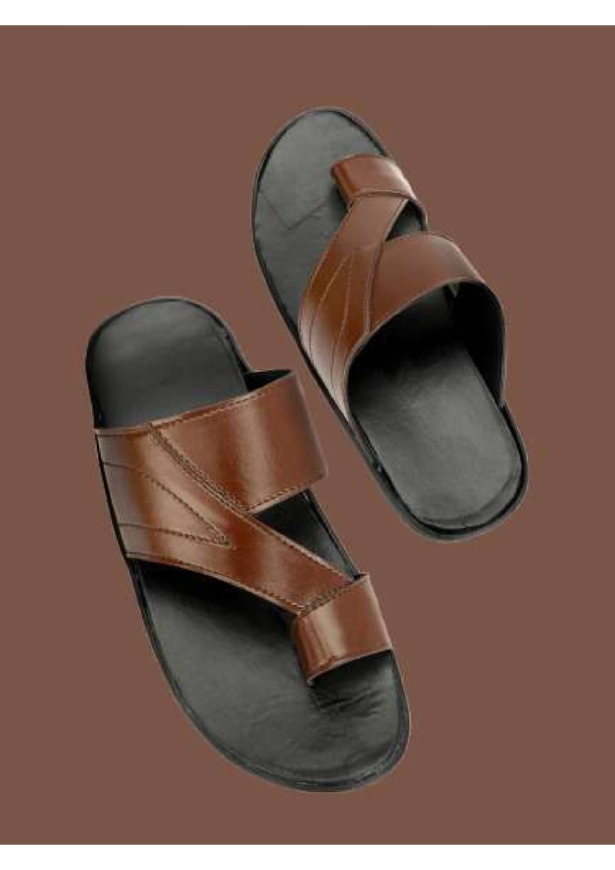     			LYO EAGER Brown Men's Slide Flip Flop