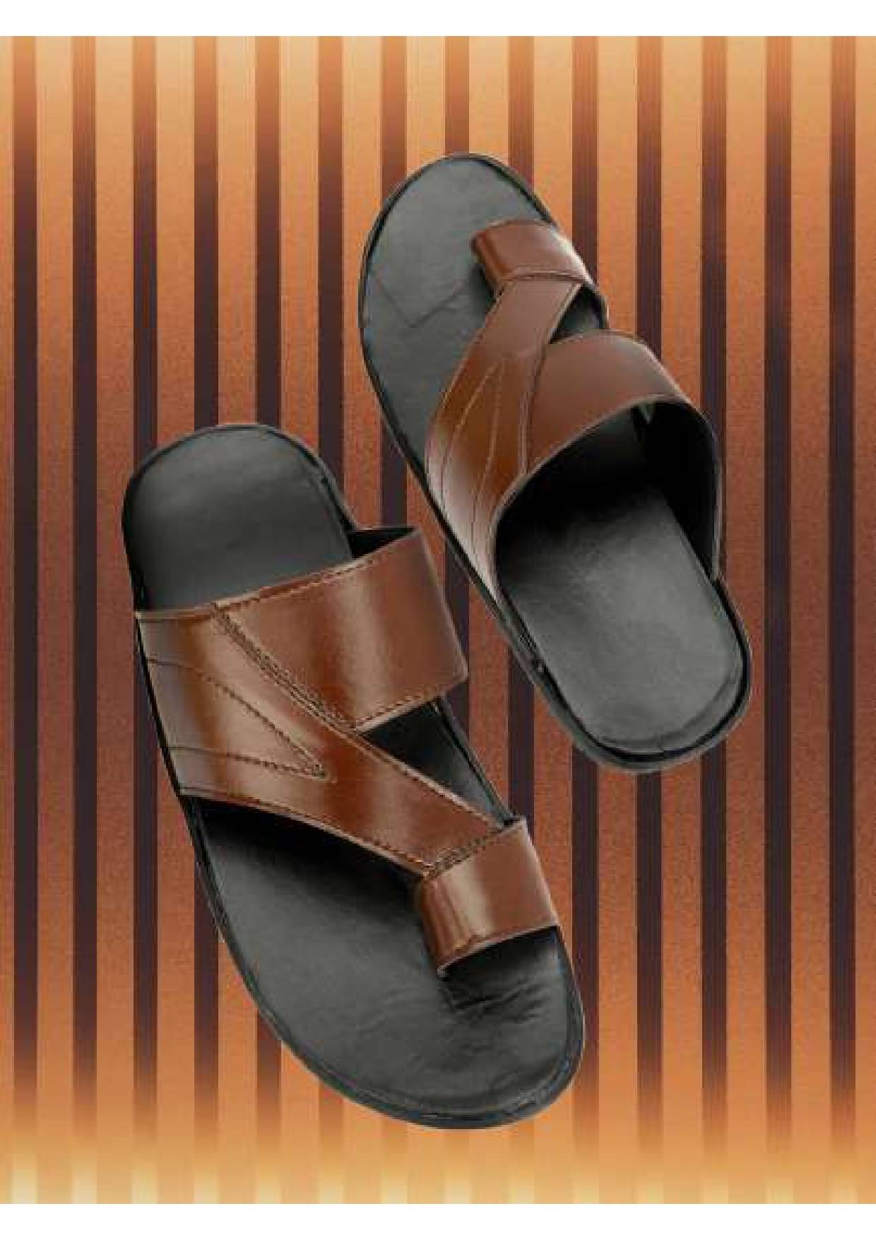     			LYO EAGER Brown Men's Slide Flip Flop