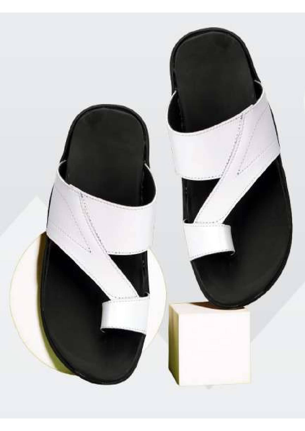     			LYO EAGER White Men's Slide Flip Flop