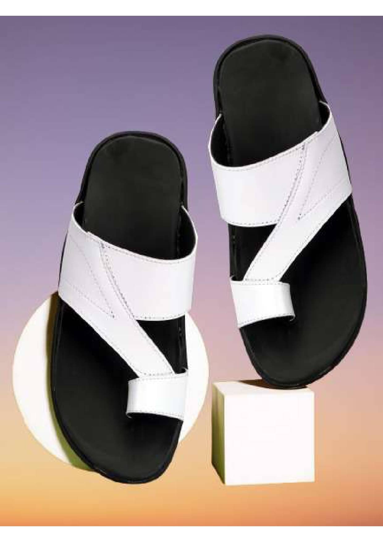    			LYO EAGER White Men's Slide Flip Flop