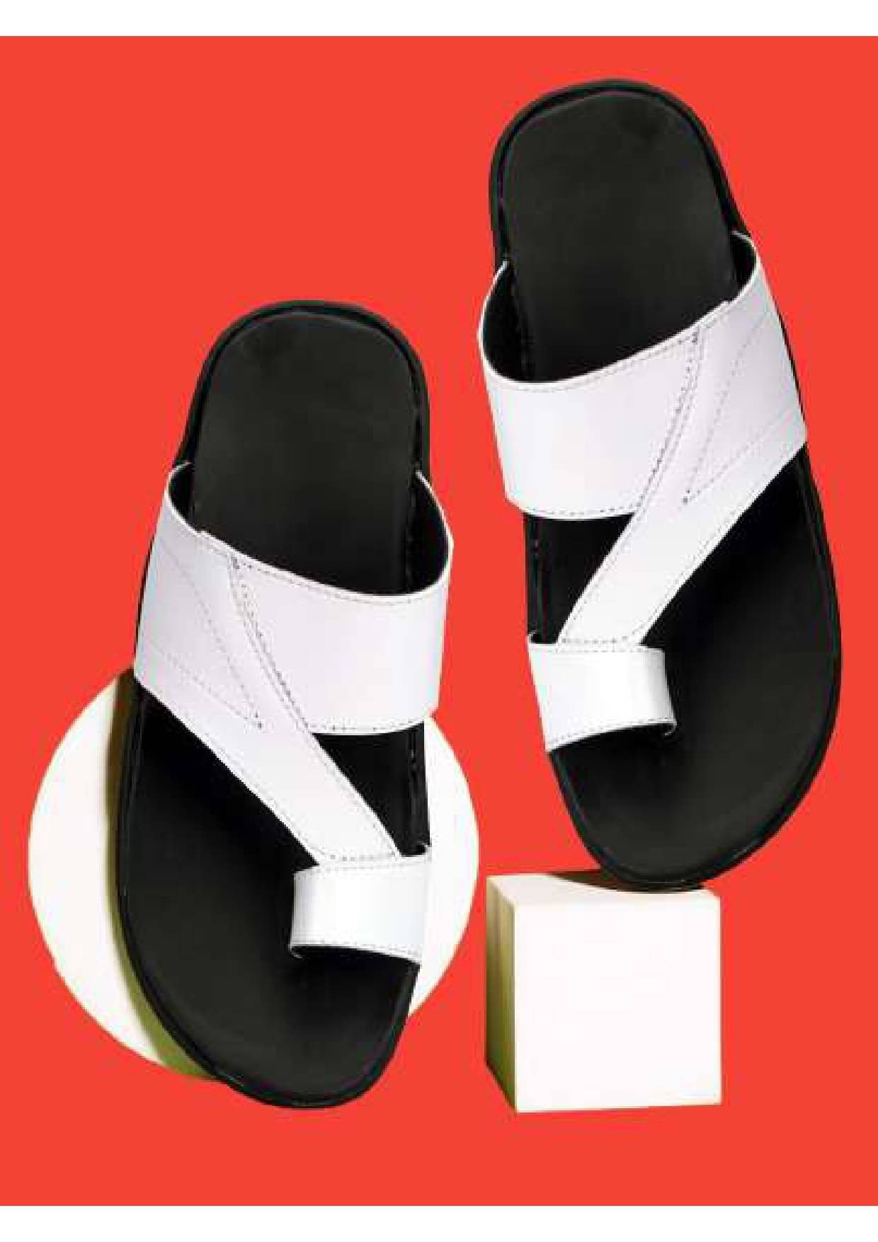     			LYO EAGER White Men's Slide Flip Flop