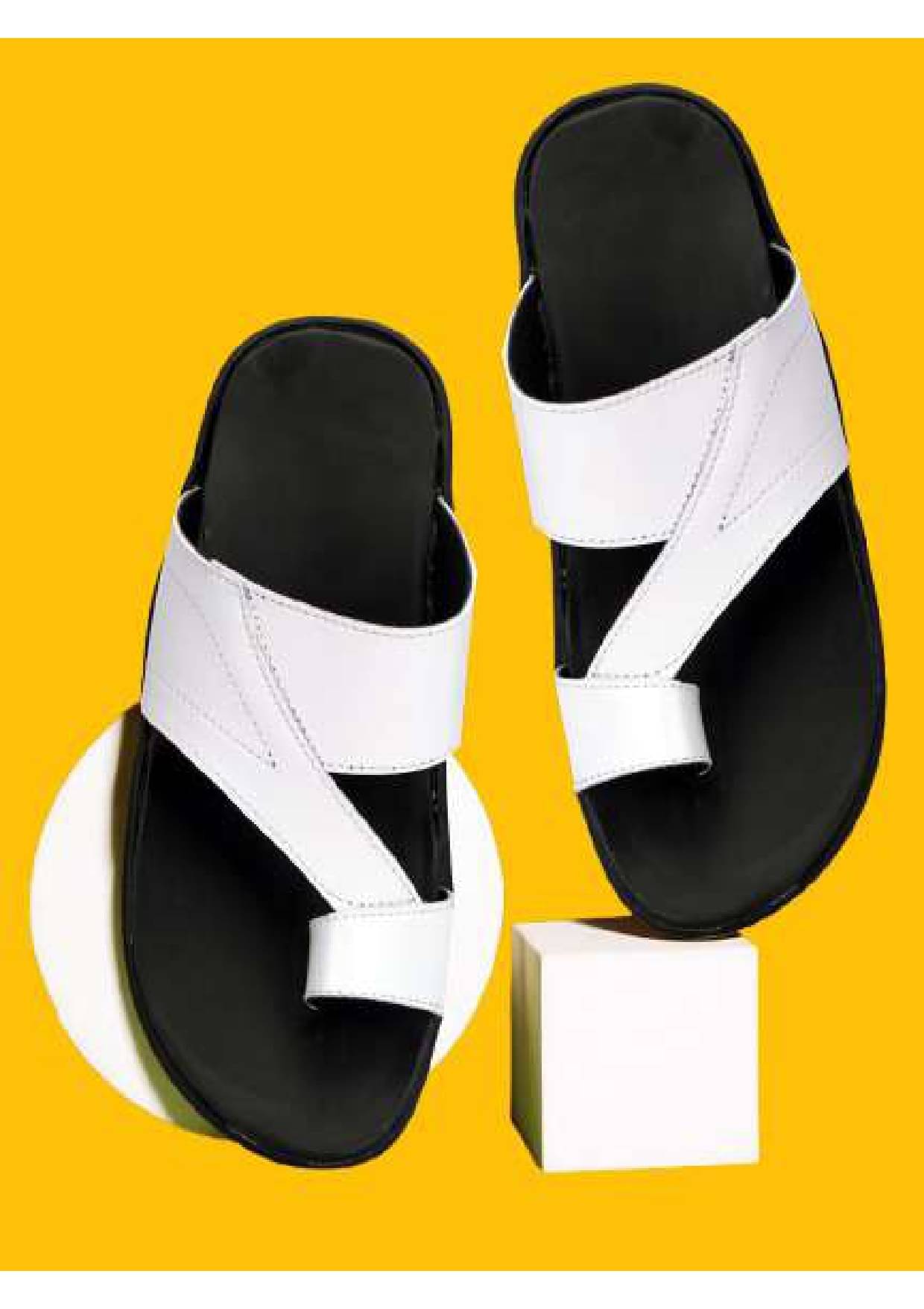     			LYO EAGER White Men's Slide Flip Flop