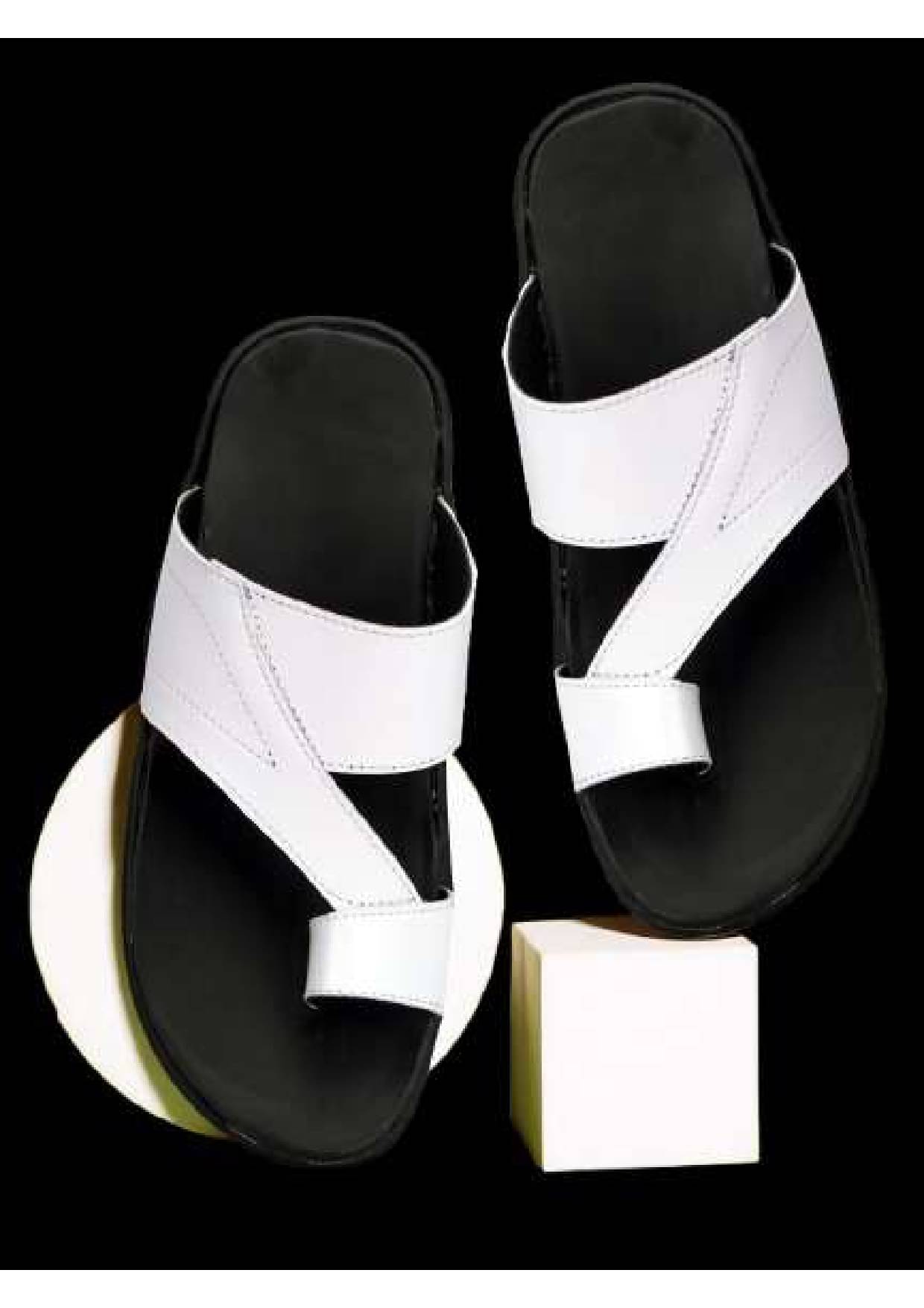     			LYO EAGER White Men's Slide Flip Flop